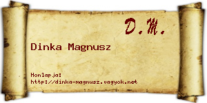 Dinka Magnusz névjegykártya